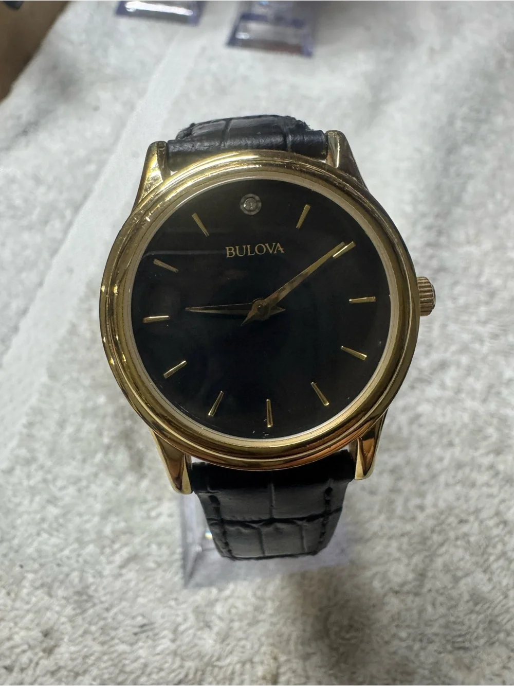 #181 Bulova diamond quartz